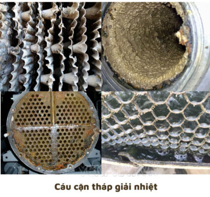 Cáu cặn tháp giải nhiệt